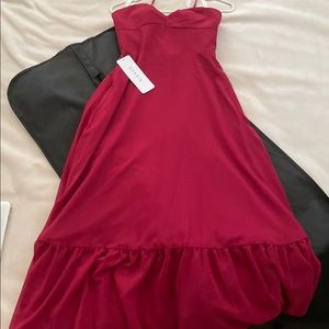 Azazie - burgundy braidsmaid dress